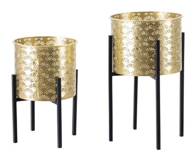 Vase Holder Glissy Set 2Pcs -A- Cm Ø 21X38-19X28