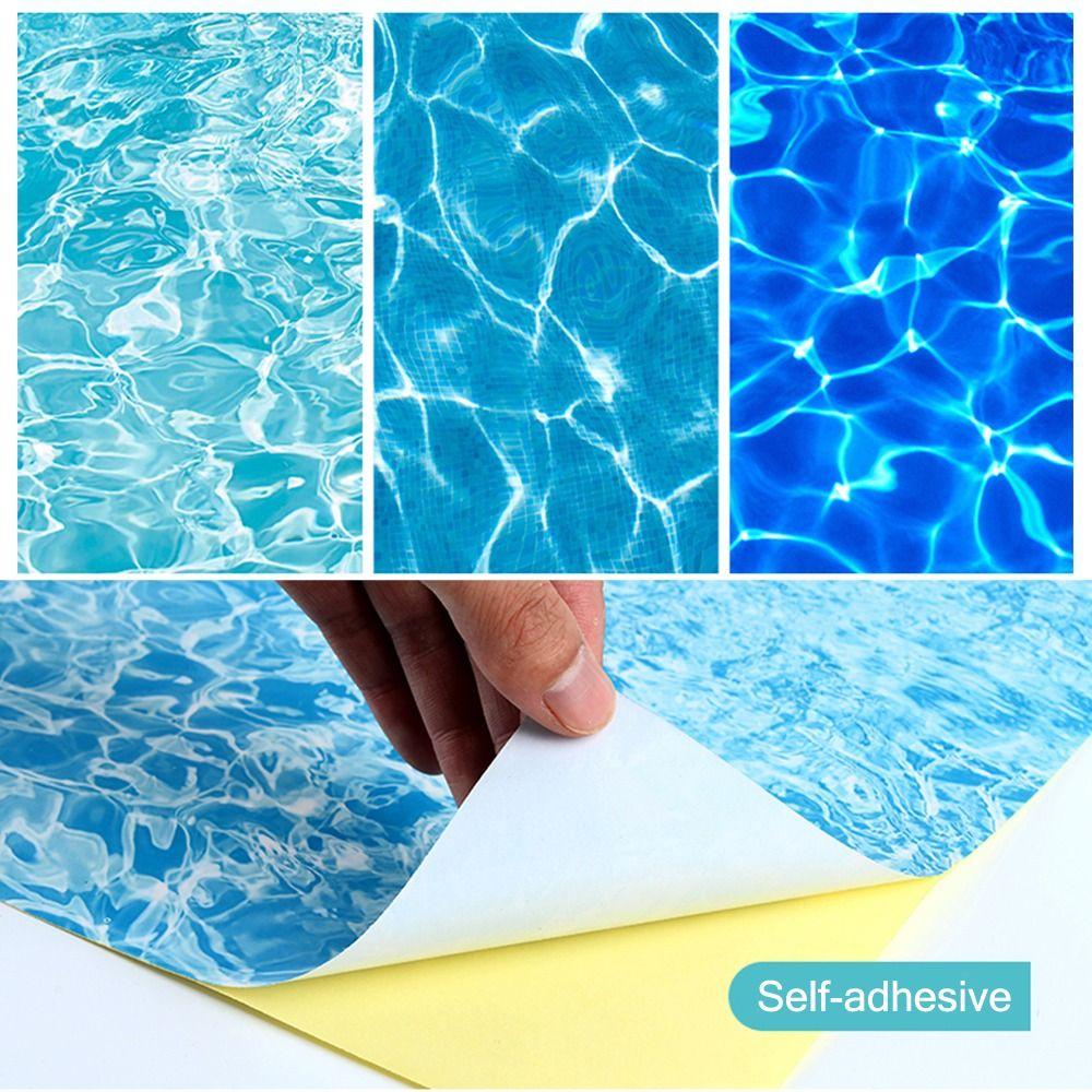 Transparent Blue Simulation Water Grain Sticker Paper Sand Table Making Sand Table