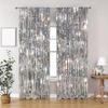 Colorful Crystal Pattern Printed Curtains   Bedroom and Living Room   Home Decoration   Room Decoration