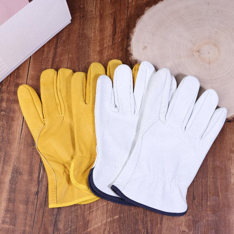 Pracovní rukavice Ovčí kůže Dělnické Pracovní Svařování Bezpečnostní Ochrana Zahrada Sport Motocykl Řidič Odolné rukavice