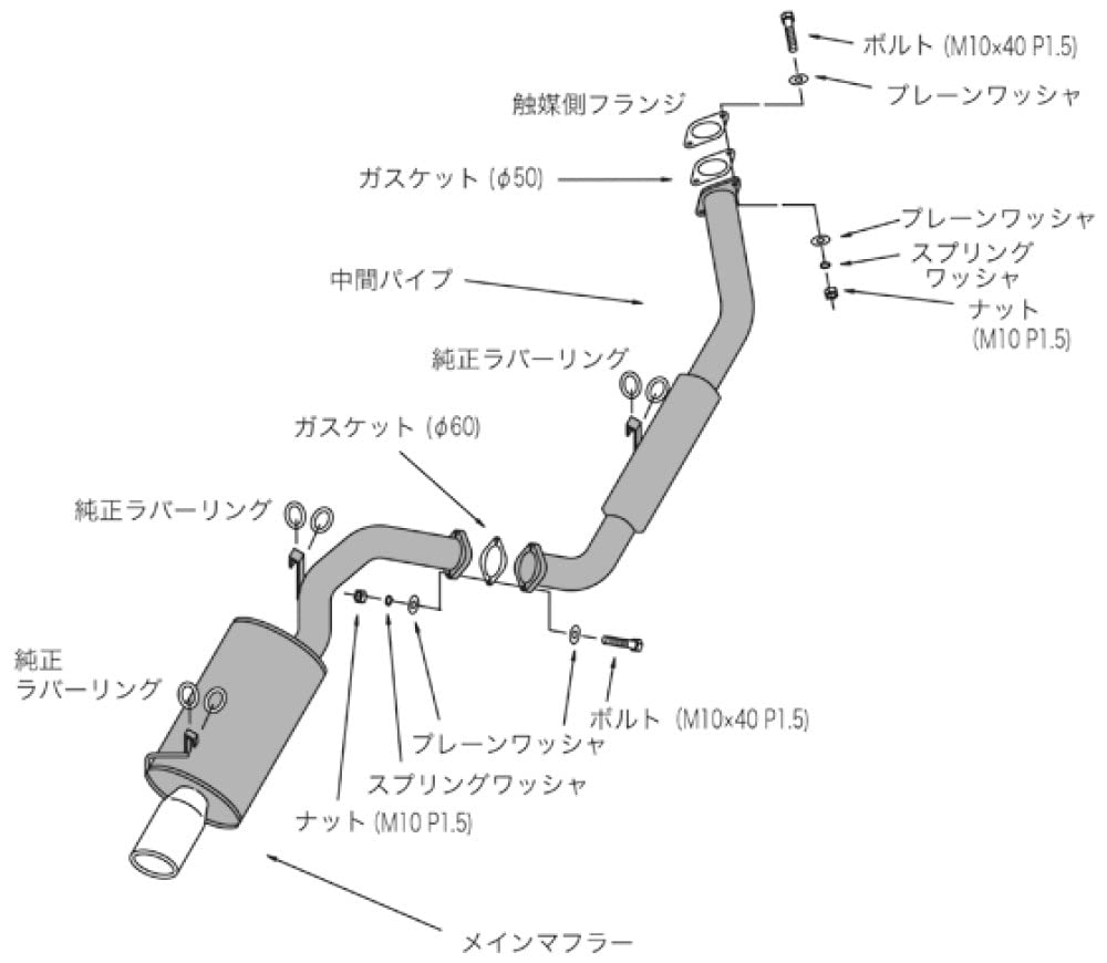 HKS Automobile Sports Muffler Legal Muffler Toyota Trueno Levin AE86 Vehicle Inspection Compatible Intake and Exhaust System Parts 3302-ST029