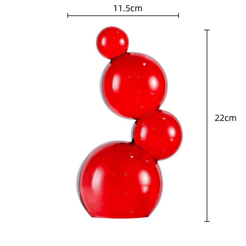 Geometric Colored Glass Spheres Spliced Crystal Ball Crystal Bubble Decorative Figurines Home Decoration Accessories