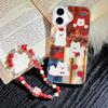 Bracelet Chain Shockproof Phone Case For iPhone 12 Funda iPhone 11 13 15 14 16 Pro Max 12promax Hard Plastic Cover With Lanyard