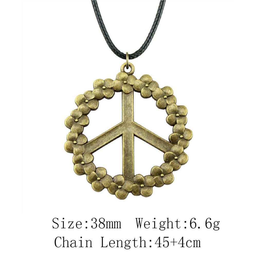 New Fashion Peace Symbol Pendants Necklace Jewelry Gift Peace Sign Peace Dove Necklace For Women