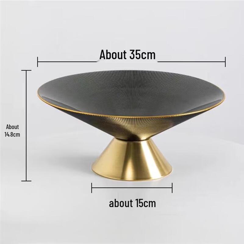 Shougu Gold-Rimmed Glass Decorative Tray & Ashtray