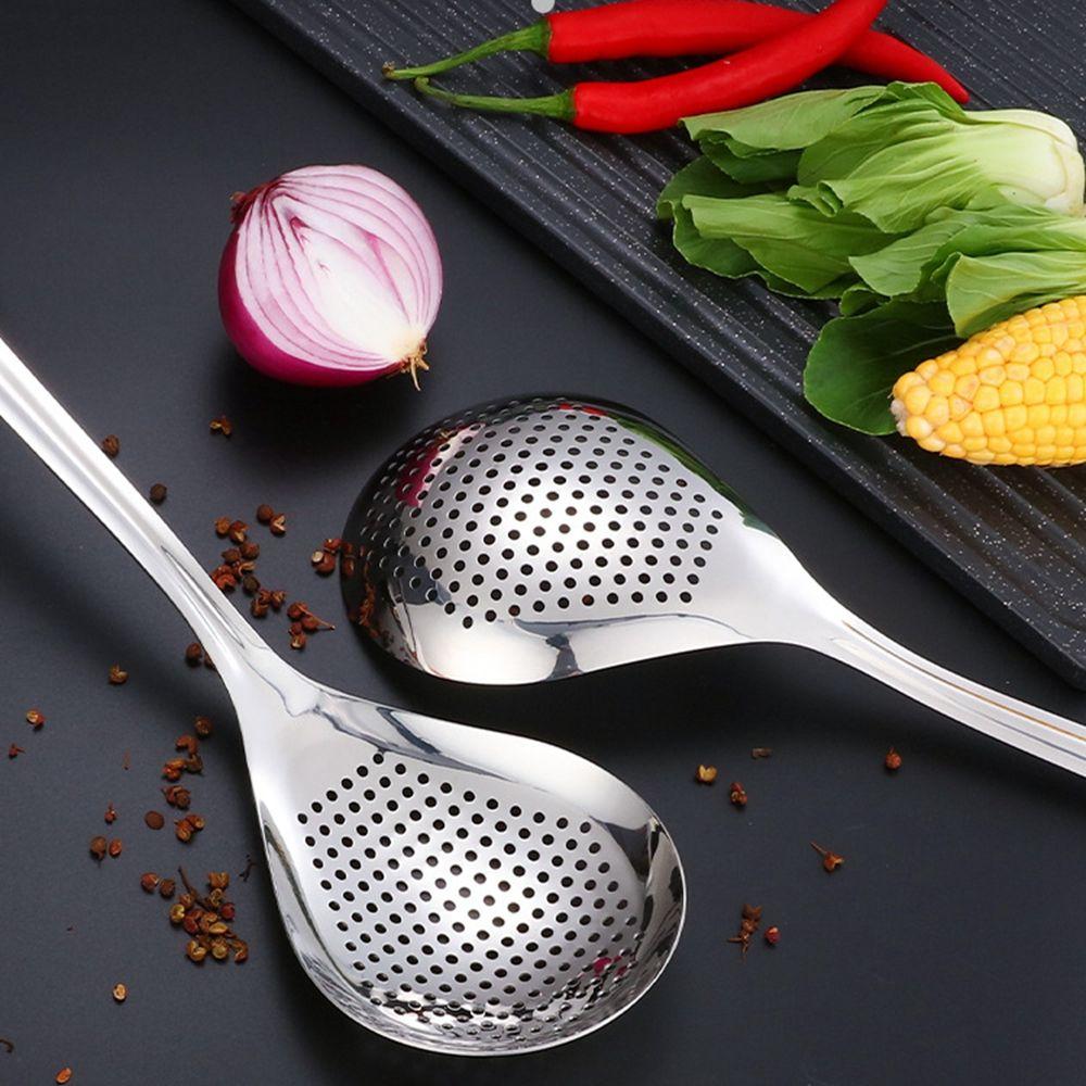Home Cookware Dinnerware Food Cooking Gadgets Food Strainer Skimmer Filter Ladle Strainer Spoon