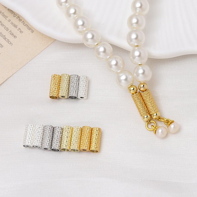 2Pcs Magnetic Attraction Spacer Bead For Jewelry Findings Making Necklace Supplies Diy Brass 14K Gold Plated Accessories