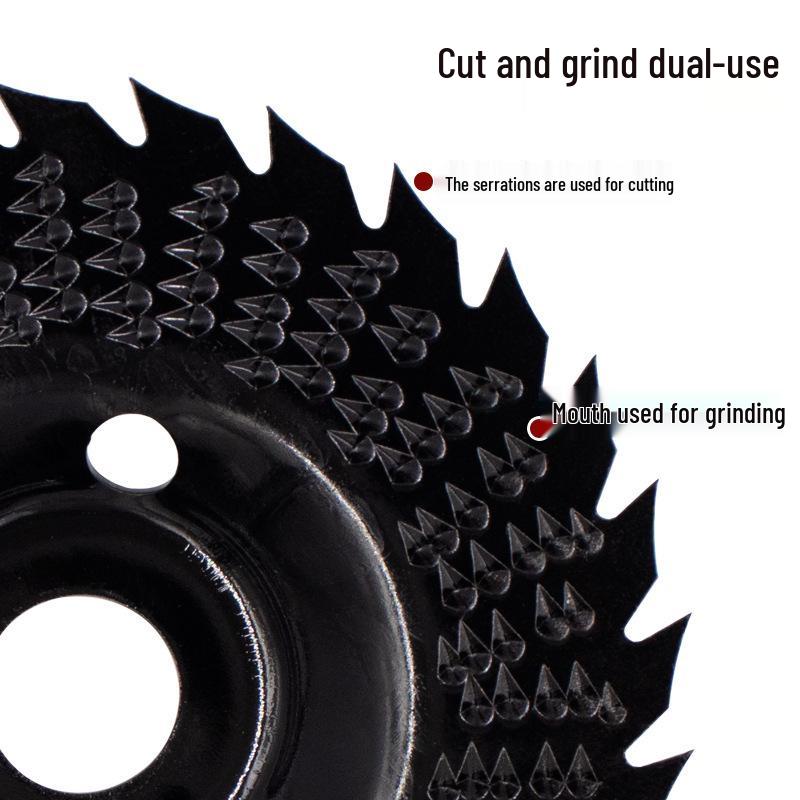 Multi-Functional Woodworking Serrated Grinding Wheel for Soft/Hardwood: Sanding, Cutting, Shaping, Polishing