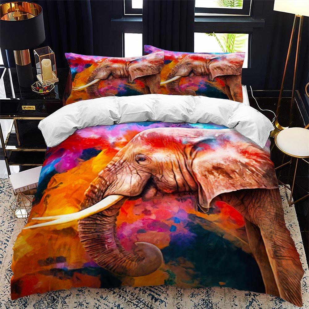Wild Animal Theme Elephant Duvet Cover for Kids & Teens
