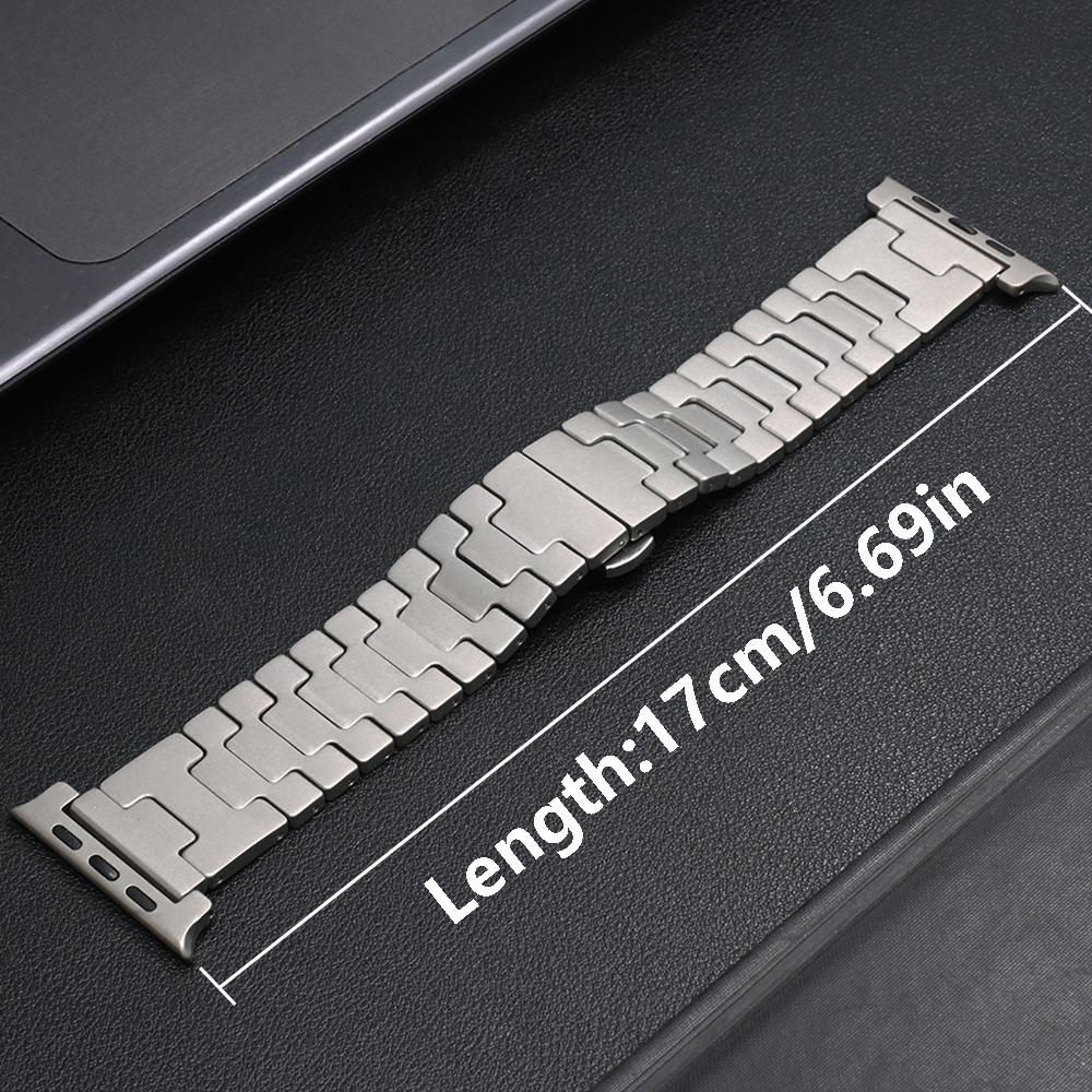 Titanium Band for Apple Watch Ultra 3 2 49mm Series 11 10 46mm Grand H Straps For Iwatch9 8 7 6 SE 45mm 44mm Luxury Men Bracelet