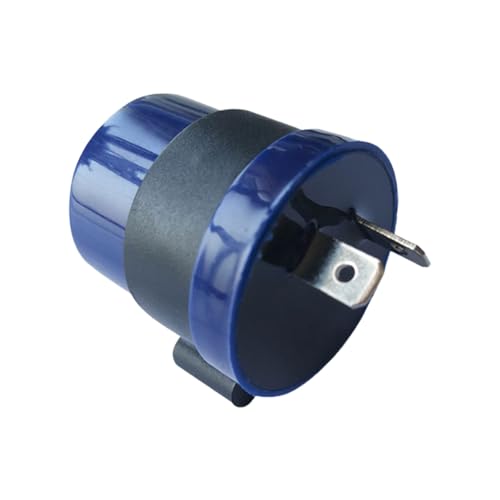 

ADOFUN Мотоциклетное реле поворотов 2 контакта со звуковым сигналом 6-12 В LED реле поворотов со звуком Совместимо с мигалками, галогенными лампами, указателями поворота