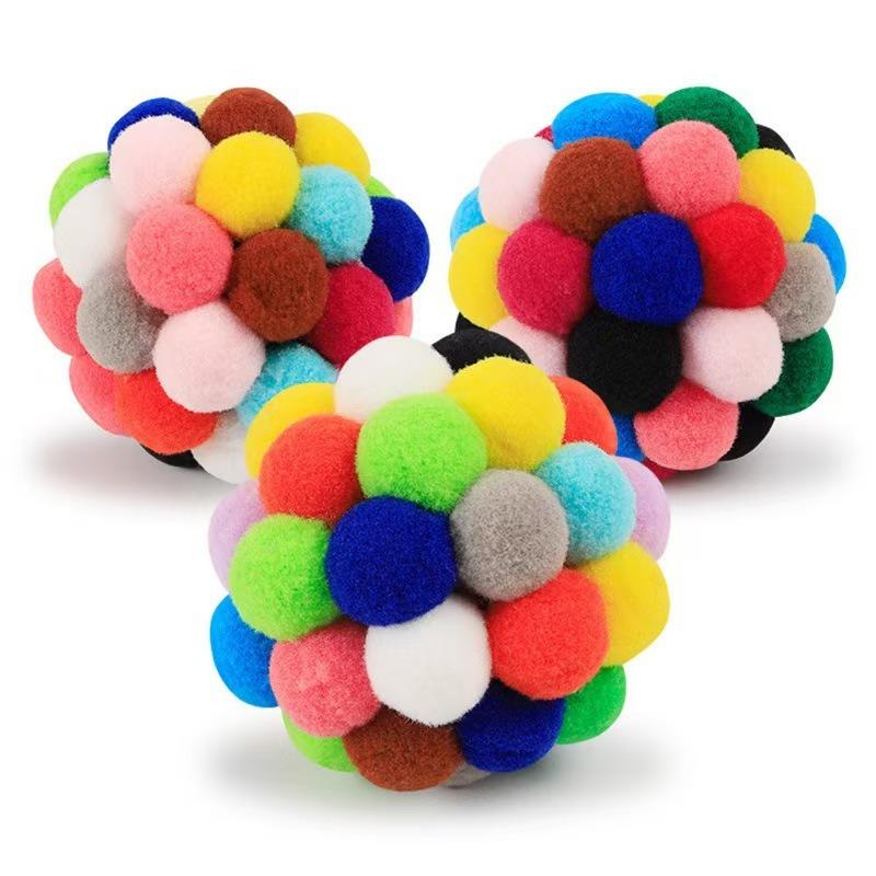 Colorful Plush Balls, Bell Balls, Interactive Cat Toys, Self-entertaining Balls, Pet Toys and Supplies
