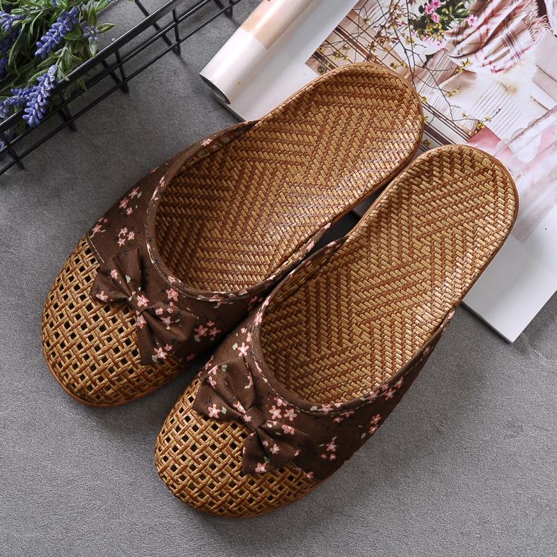 Unisex Summer Indoor Non-Slip Linen Slippers