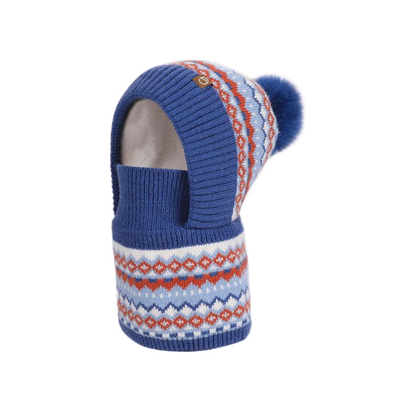 Kids Winter Knit Balaclava Hat with Face Mask and Neck Gaiter for Boys