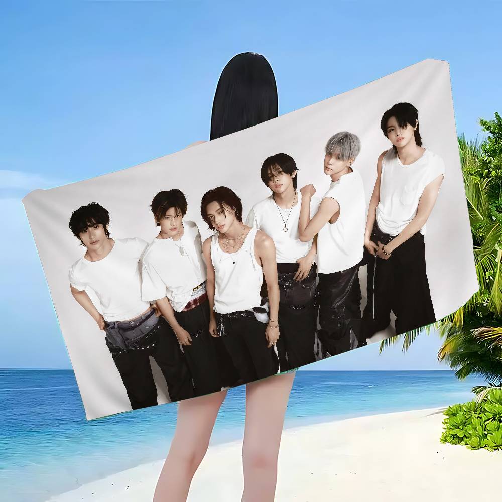 Kpop RIIZE Anime Strand Handtuch Weiches Saugfähiges Waschlappen Kindergeschenke Für Kinder Reisen Camping Fitnessstudio