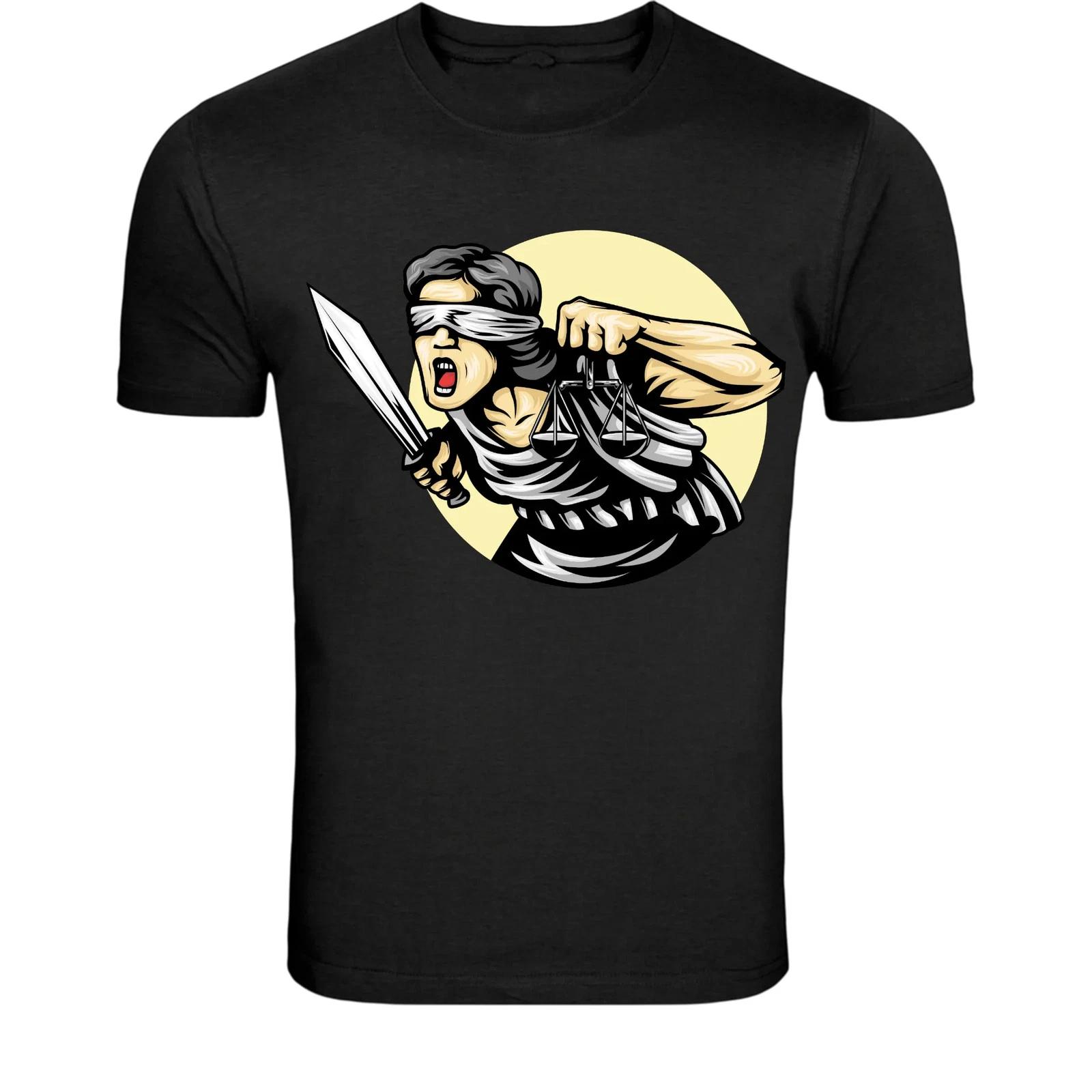 Lady Justice Sword And Scales T-Shirt - Law Justice Symbol S