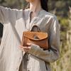 2025 Autumn Winter Elegant High-end Genuine Leather Women's Bag Simple Fashion Style Cowhide Shoulder Bag Commuting Daily Small Square Bag