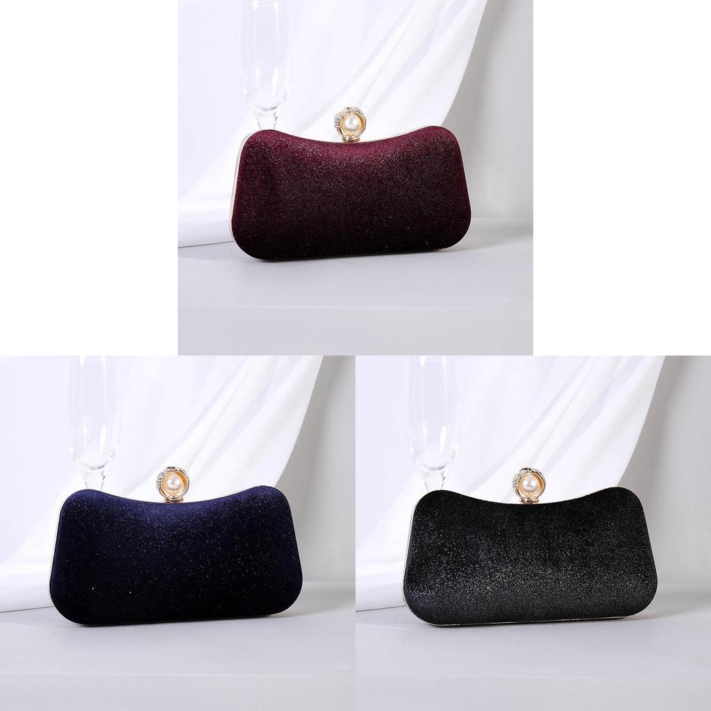 Velvet Handbag With Gold Foil Embellishments For Evening Wear And Formal Events