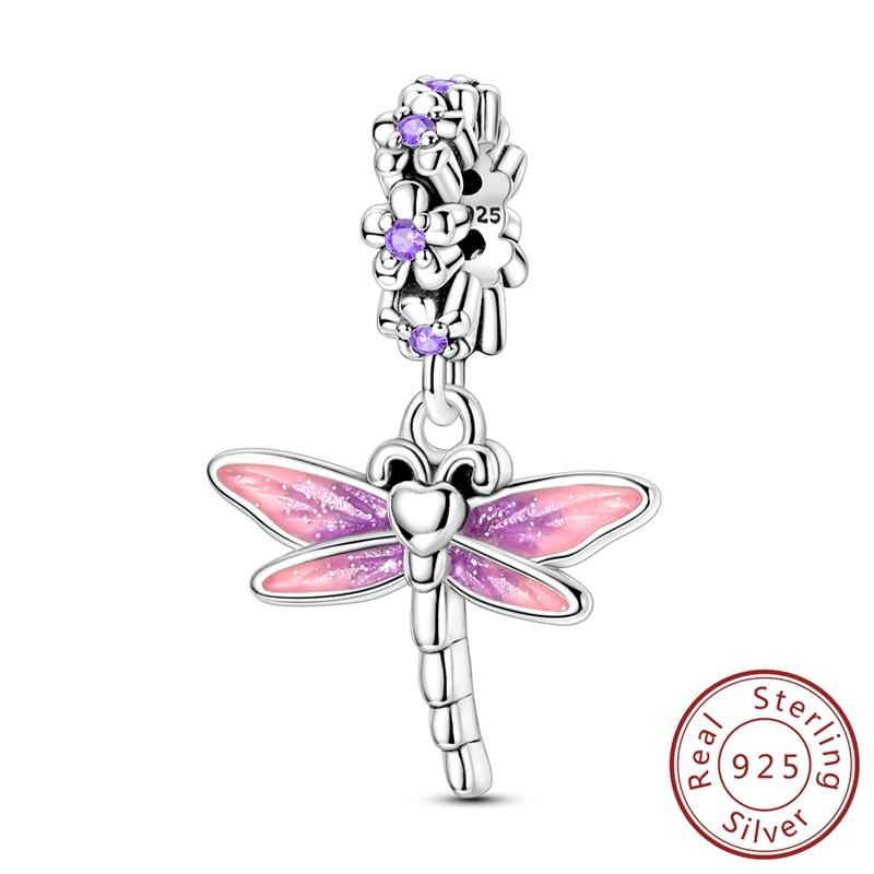 Original Copper Charms Bead Rose Heart Wings Bowknot Charm For Bracelet Pendant Women Girl Fine Diy Jewelry Gift