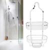 Metal Iron Wall Mounted Bathroom Basket 2 Layer Punch   Bathroom Shelves Toilet Accessories