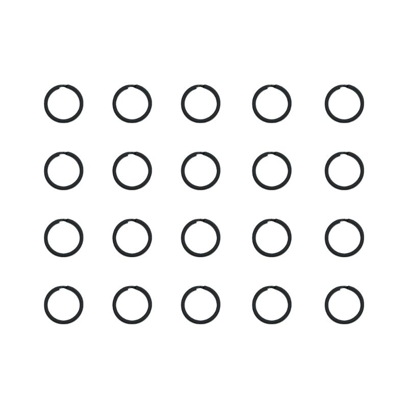 20pcs Metal Flat Keyring Round Split Rings Outdoor Portable Keyring Buckle for Keychains and Carabiners Enduring