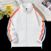 Men's Trendy Spring Baseball Jacket - Casual Outerwear with Long Sleeves and Printed Logo