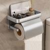 Punch-free Bathroom Tissue Self Baffle Design Tissue Roll Hanger Toilet Paper Holder  Home