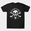 Men Black Print T-shirt Pennywise Art Part I No-Cut Transfer Paper Print Cotton Tshirt