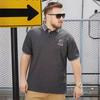 Kurzarm-Poloshirts für Herren Arbeits-Pulloverhemden Feuchtigkeitsableitend Leichte Golfshirts Herren Sommer Lockerer Schnitt Mit Knopfleiste Kragen T-Shirt