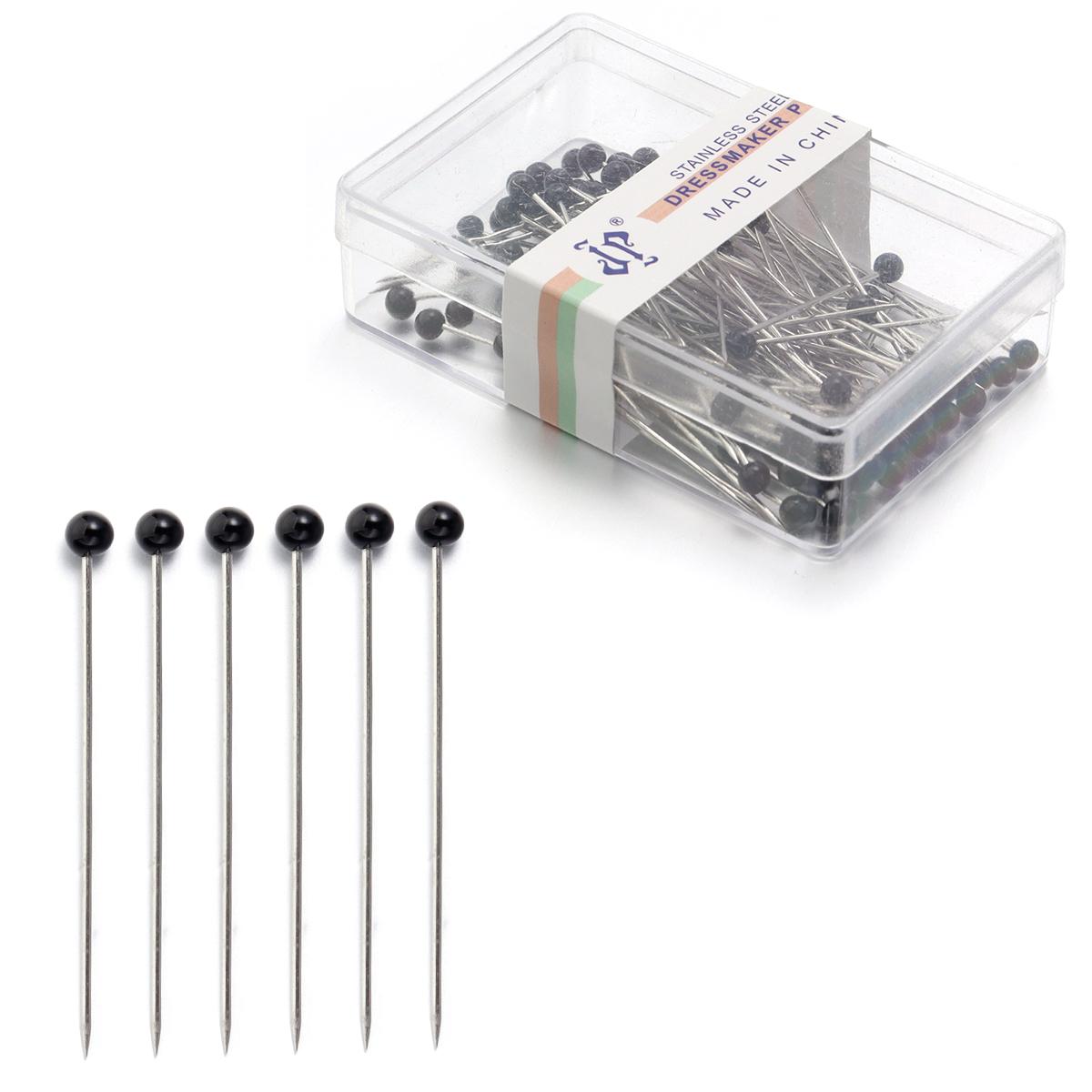

100Pcs Color Ball Head Pins Stainless Steel Pearl Big Head Sewing Pins for Clothing Positioning Supplies Sewing Supplies Tools