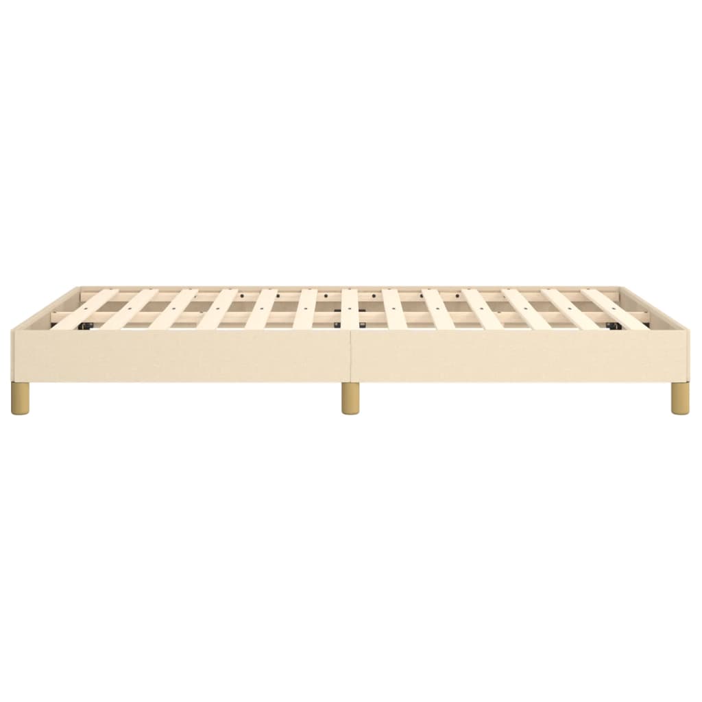 Vidaxl Bed Frame Without Mattress, Cream, 120X190 Cm, Fabric