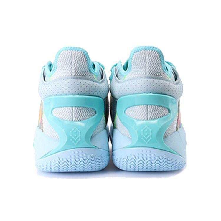 Li Ning Sonic 9 Shock Absorption Anti-Slip Wear-Resistant Mid-Top Basketball Shoes Men Basketball Shoes Blue Gray ABAR011-8