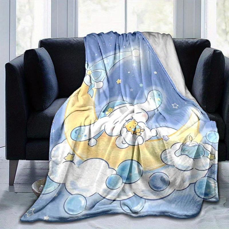 1pc, Sanrio Cozy Home Decor: Adorable Flannel Blanket for Bedroom, Living Room, Travel, Camping, Car, Beach, Office Naps, Perfect Gift & Outdoor Throw