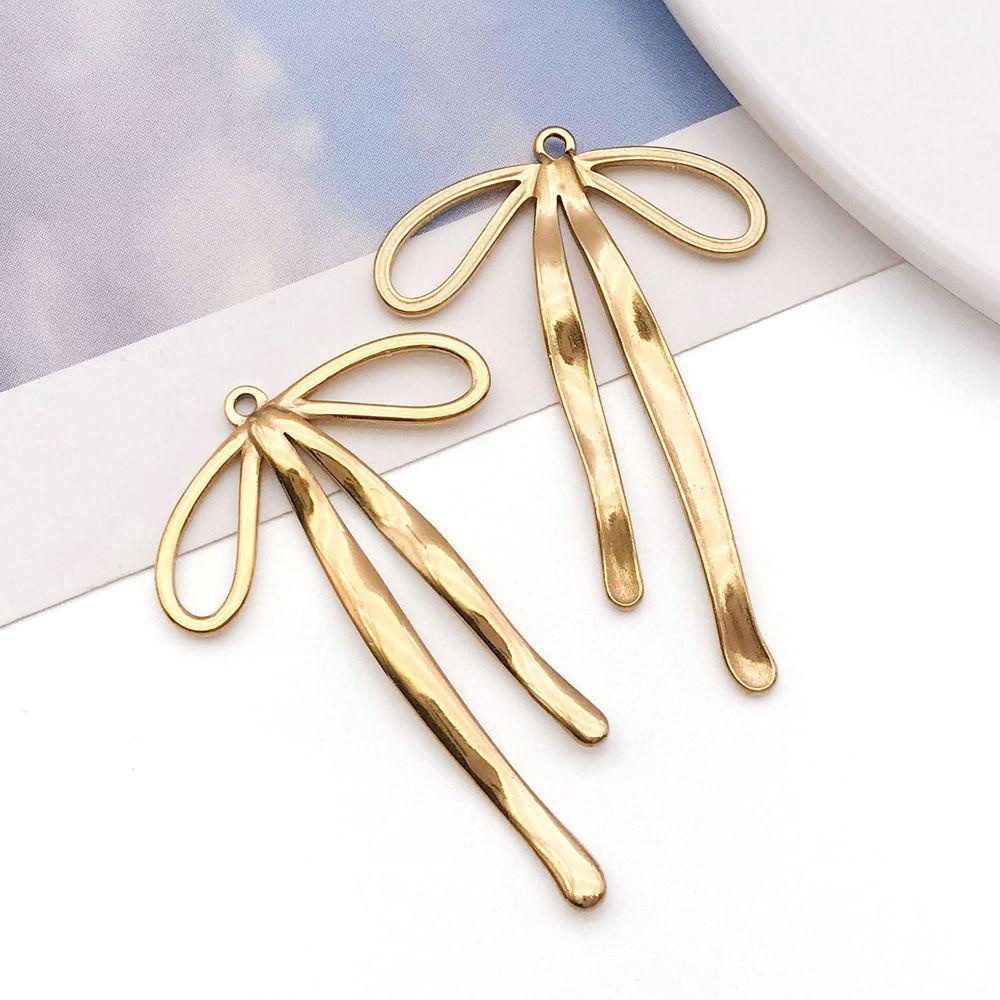 Stainless Steel Bow Pendant Charm for DIY Jewelry Bracelet/Necklace