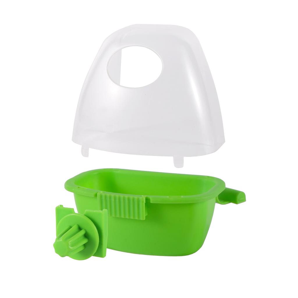 1Pc Bird Feeder Parrot Cage Hanging Feeding Bowl Spill and Splash Proof Parakeet Feeder Box Plastic Food Container Bird Supplies