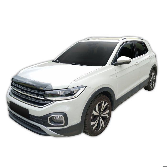 Déflecteurs d'air - Volkswagen T‑Cross (depuis 2019) - 4 pièces - Teinté noir - Aérodynamique, montage facile
