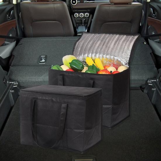 Insulation Bag Foldable Large Capacity Waterproof Autumn Picnic Aluminum Foil Food Fruit Storage Pouch for Daily Use