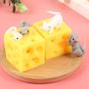 Creative Squishy Cheese Toy Squeeze Cheese Rat Stress Ball Fidgets Mice In Cheese Toy Anxiety Relief Sensory Toy For Kids Adult