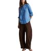 Polo Ralph Lauren Long Sleeve Linen Shirt With Buttoned Collar Women shirts 211970730-510