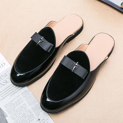 Fashion Italian Luxury Brand Summer Half Slippers Loafers Men Slip-on Soft Bottom Comfortable Fashion Casual Shoes Designer Slippers