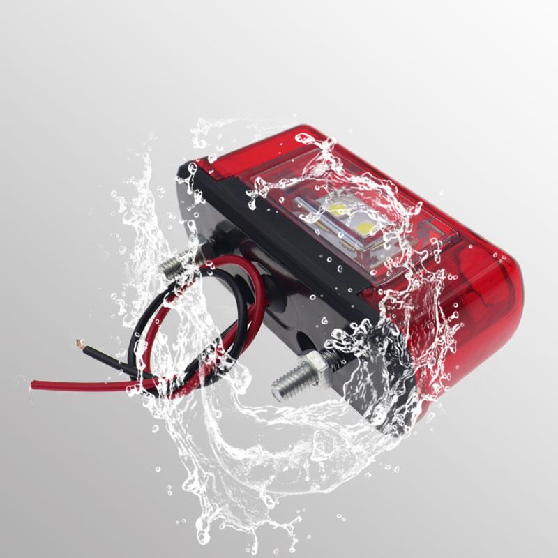 Nowy 12V 24V Led oświetlenie tablicy rejestracyjnej czerwony wodoodporny uniwersalny samochód ciężarówka przyczepa lampa tylna