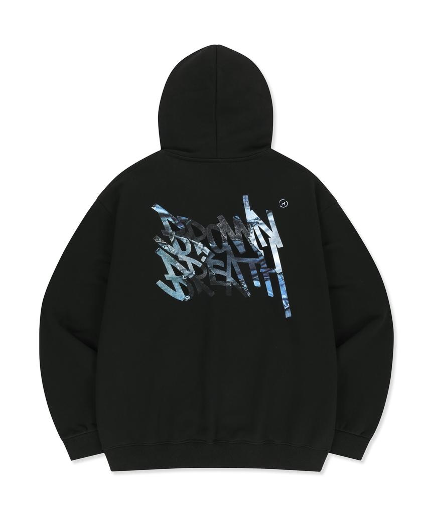 Patchwork Tag Hoodie - Black