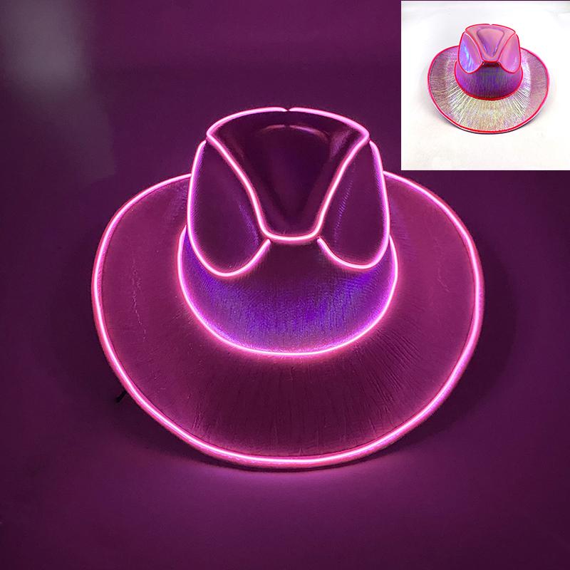 Luminous Neon LED Solid Color Bucket Hats Men Women Hip Hop Panama Fisherman Cap Summer Outdoor Casual Party Novelties