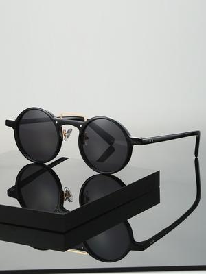 1Pc Fashionable Round Glasses Retro Stylish Simple And Fashionable Single Product Glasses Fashionable Wear Daily Casual