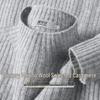 SNOWFLYING Women's Ribbed Wool Sweater with Cashmere