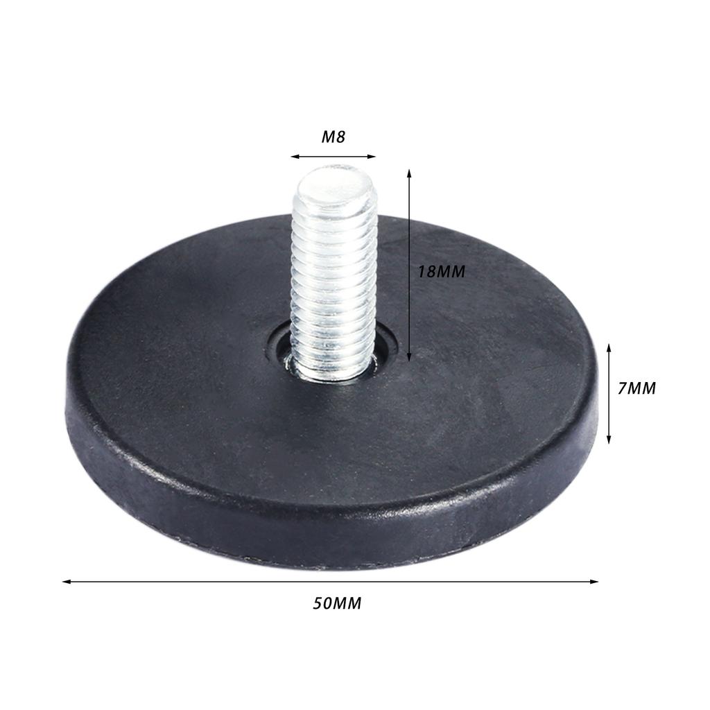 4 Pezzi Piedini Livellanti Regolabili a Vite per Mobili Scorrevoli per Libreria Tavolo Sedia Gambe Divano Letto Filettatura M8*16mm/18mm Base 40mm/50mm