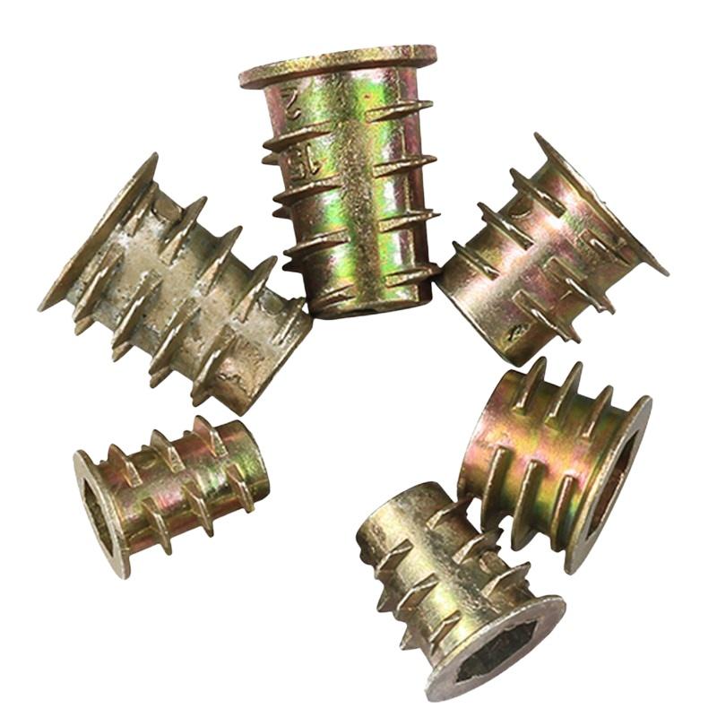 75Pcs Hexagon Socket Screw Connectors Bolt Fastener Threaded Inserts Nut Combination Tool Kit For Wooden Furniture
