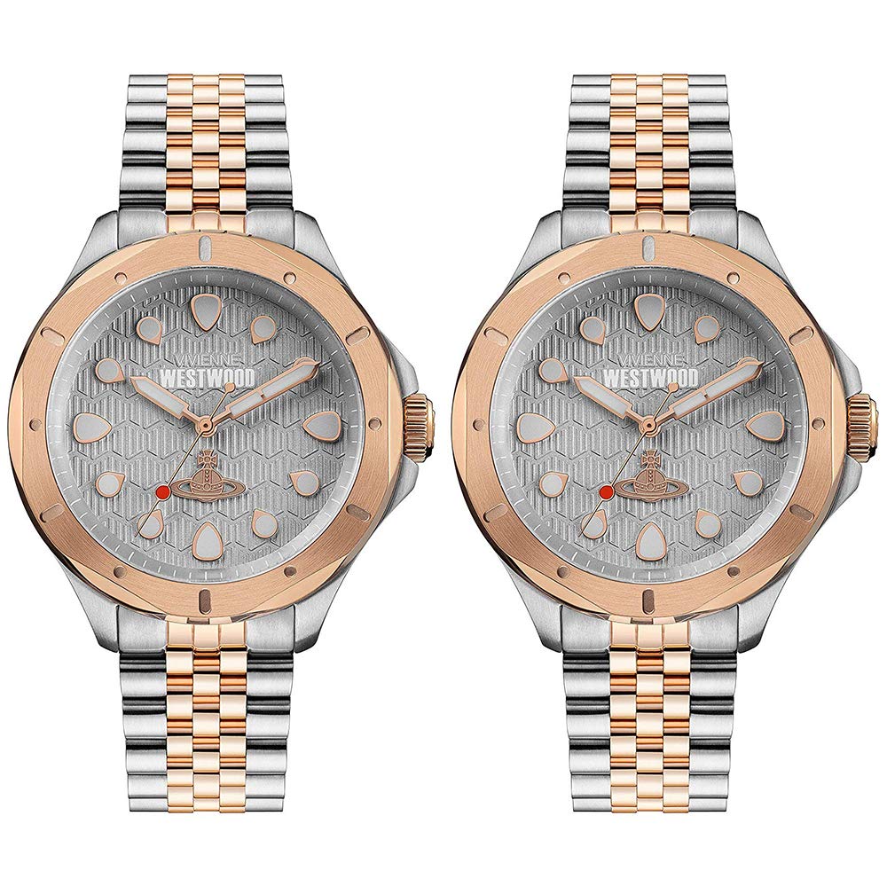

Vivienne Westwood Storage Box Pair Watch Unisex Set of 2 Same Size 39mm Rose Gold Silver Stainless Steel VV219RSSLVV219RSSL Watch [Vivienne Westwood]