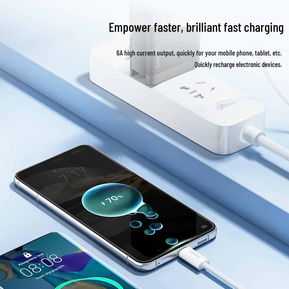 Toocki 100W Fast Charging Data Cable for Huawei P70, P40, P50, Mate 60, Honor 9, Nova