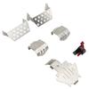 6pcs RC Car Chassis Armor ESC Reset Switch Stainless Steel RC Armor Chassis Guard Plate for Traxxas 1/10 RC Car